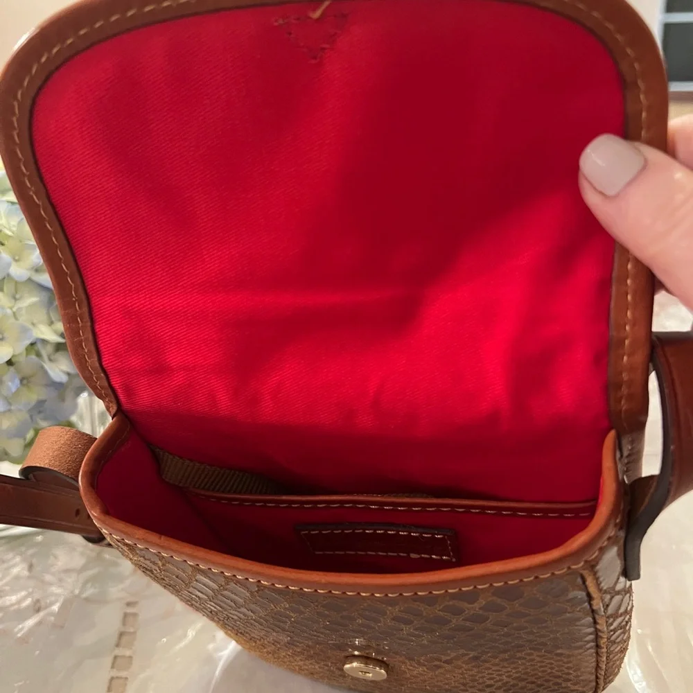 Dooney & Bourke Vintage Snakeskin North South Crossbody EUC